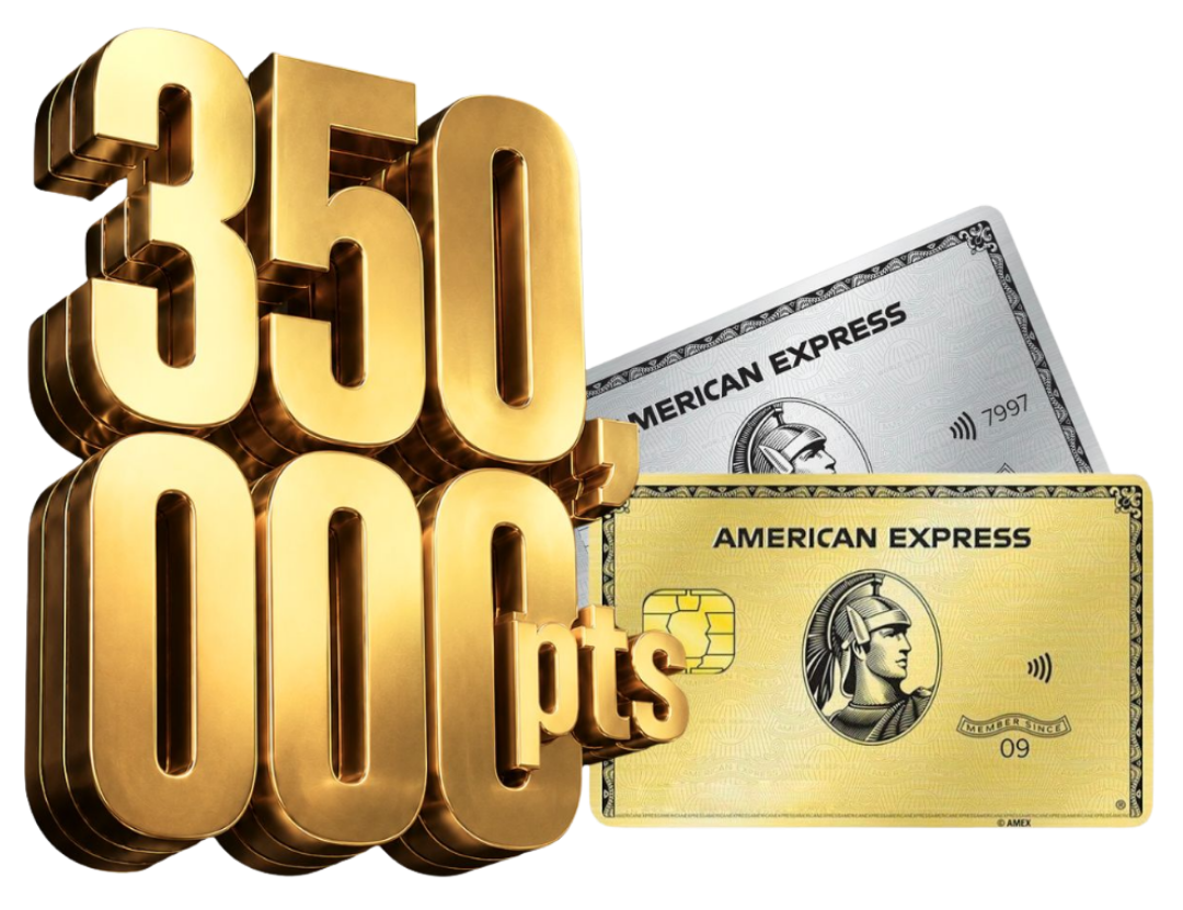 350,000 bonus points, American Express Business Platinum and Gold cards